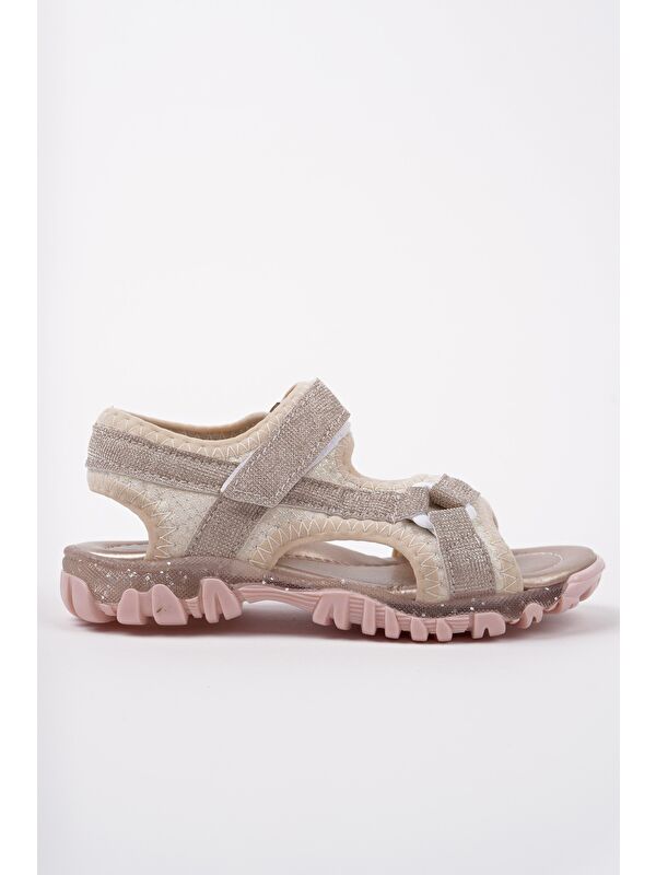 ELON Cırtlı ve Simli Günlük Kız Çocuk Sandalet - Görsel 3