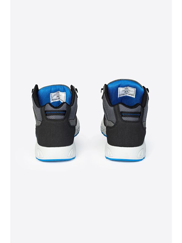 Yuvarlak Burunlu Bağcıklı Spor Tabanlı Erkek Bilek Bot - Görsel 4