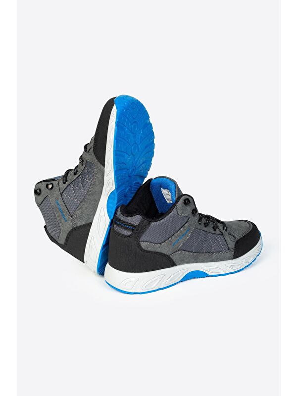 Yuvarlak Burunlu Bağcıklı Spor Tabanlı Erkek Bilek Bot - Görsel 5