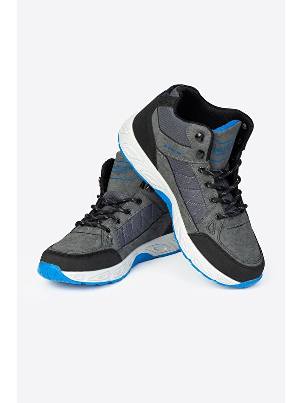 Yuvarlak Burunlu Bağcıklı Spor Tabanlı Erkek Bilek Bot - Görsel 6