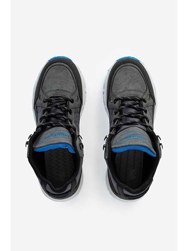 Yuvarlak Burunlu Bağcıklı Spor Tabanlı Erkek Bilek Bot - Görsel 7