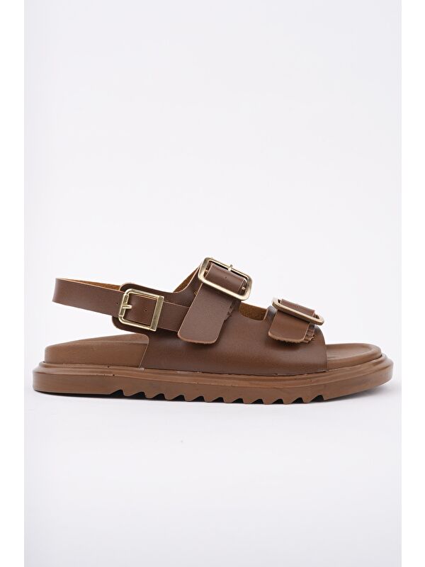 MEGGİE Çift Bantlı Ayarlanabilir Kemerli Günlük Kadın Sandalet - Görsel 7