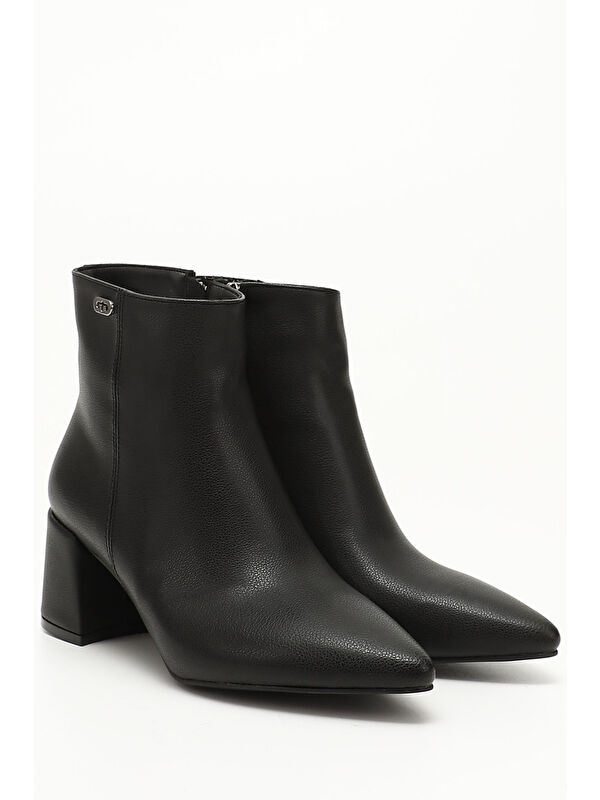 Gonderi(r) Mor Gonderi(r) Sivri Burun Topuklu Fermuarlı Kadın Bot