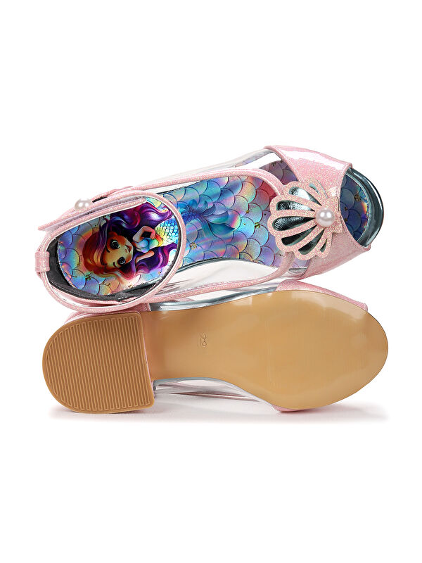 Deniz Kızı Şeffaf Burnu Açık Kız Çocuk Topuklu Abiye Ayakkabı - Görsel 6