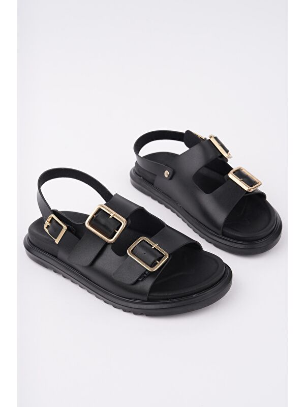 MEGGİE Çift Bantlı Ayarlanabilir Kemerli Günlük Kadın Sandalet - Görsel 8