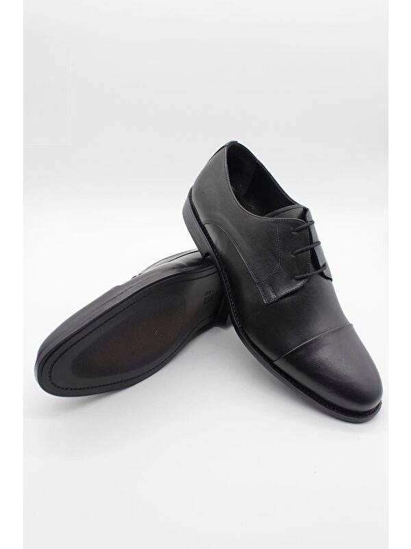 Siyah %100 Deri Analin Bağcıklı Classic Ayakkabı 1033245175_001 - Görsel 3