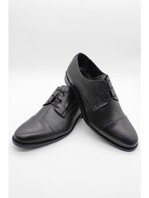 Siyah %100 Deri Analin Bağcıklı Classic Ayakkabı 1033245175_001 - Görsel 4