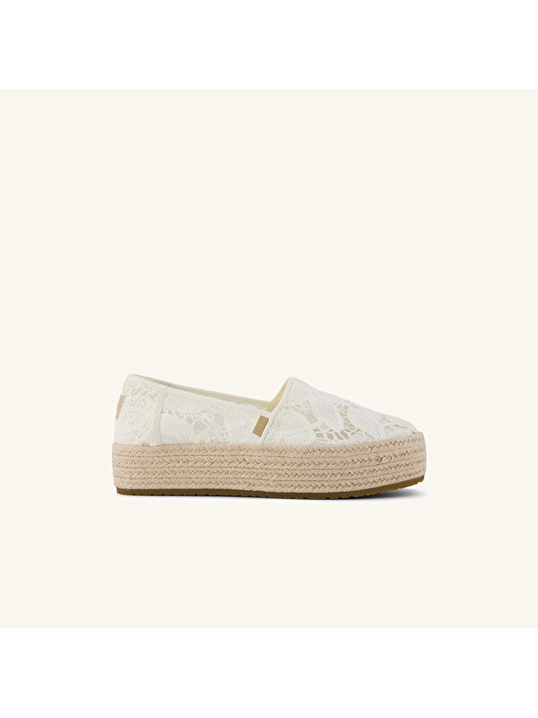 Toms Kadın Espadril 10023045 1002304 VALENCIA Floral Crochet
