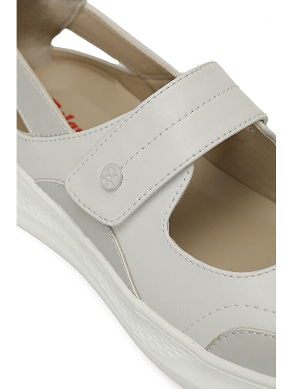 166763.Z5FX Ekru Kadın Comfort Ayakkabı - Görsel 8