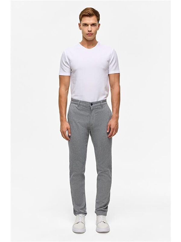 Süvari Lacivert Slim Armürlü Pantolon