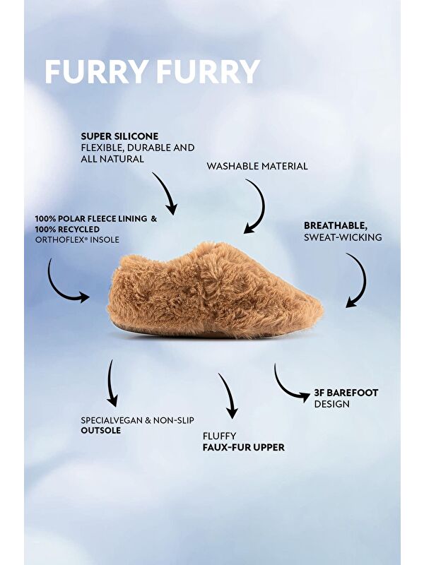 Hopfrög Beyaz Hopfrög Furry Furry Kürk Barefoot Patik (Hediye Seti)