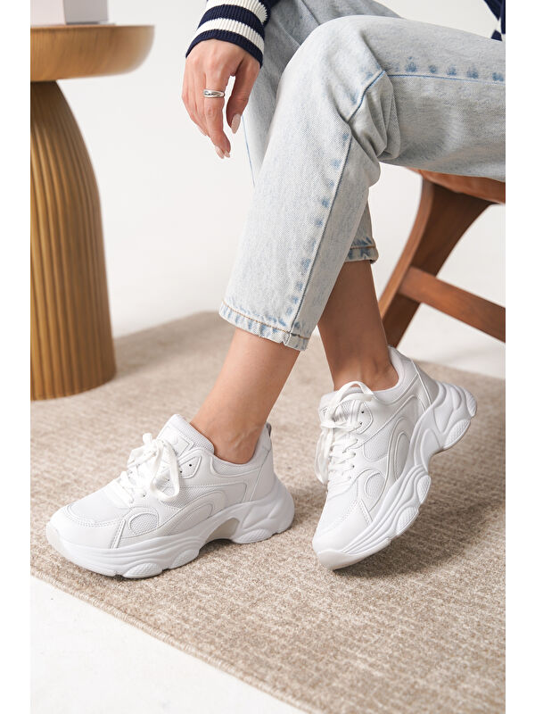 D0164 Günlük Ortopedik Kadın Sneaker Spor Ayakkabı - Görsel 3