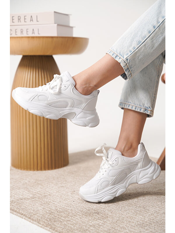D0164 Günlük Ortopedik Kadın Sneaker Spor Ayakkabı - Görsel 5