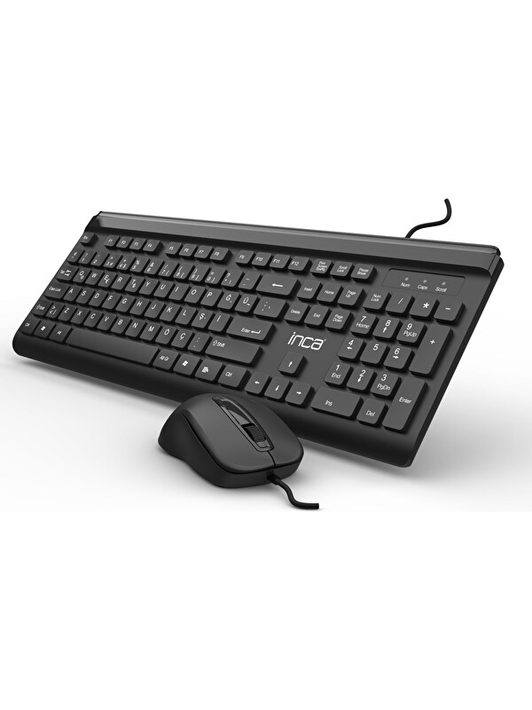 Inca IMK-377 Slim Chocolate Dizayn Q Kablolu Klavye & Mouse Set