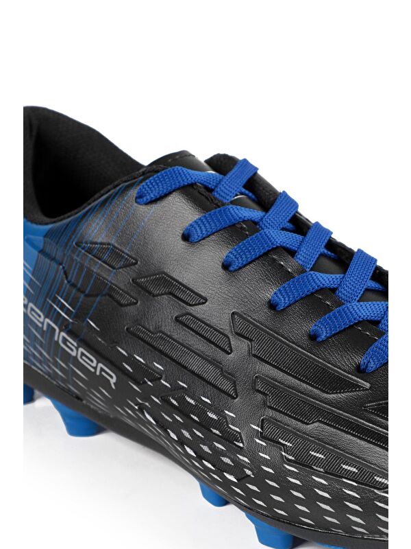 SCORE I KR Futbol Erkek Krampon Ayakkabı Siyah / Saks Mavi - Görsel 5