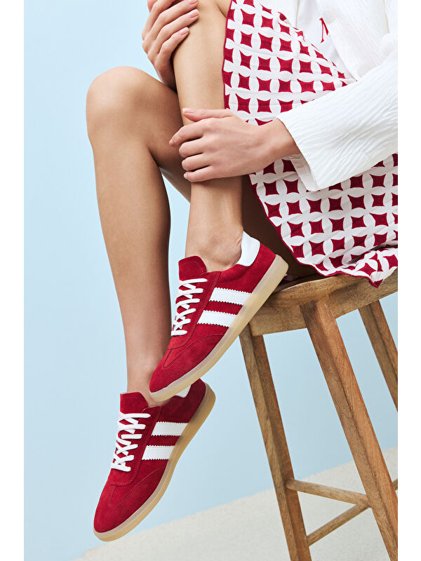 Kadın Hakiki Deri Sneaker 1511035Z64032 Kırmızı - Görsel 7