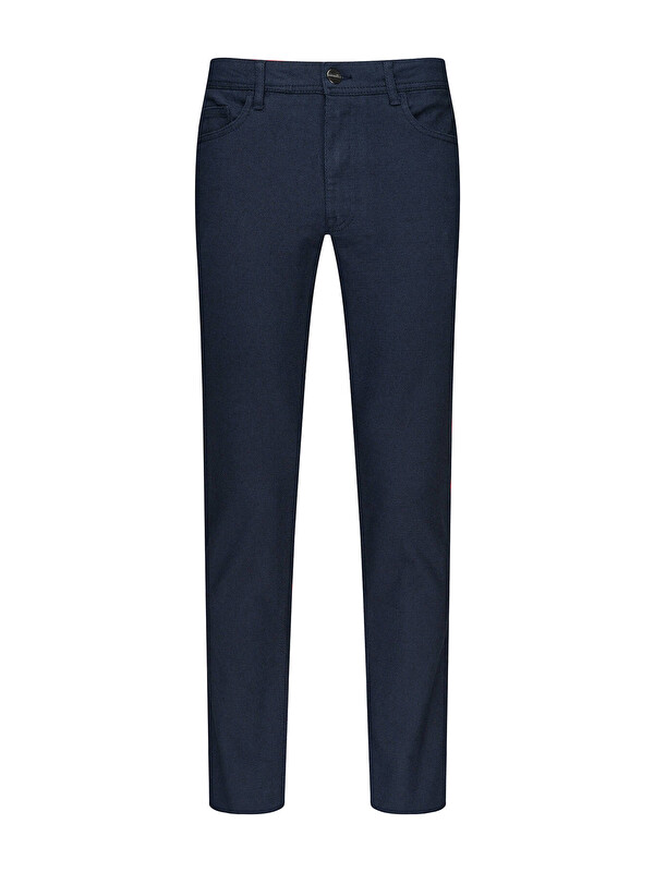 Hatemoğlu Lacivert Regular Fit 5 Cep Pamuklu Pantolon