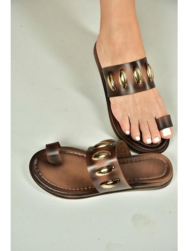 Kahverengi Kadın Sandalet U390972403 - Görsel 4