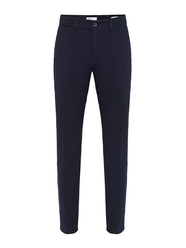 Süvari Lacivert Regular Armürlü Pantolon
