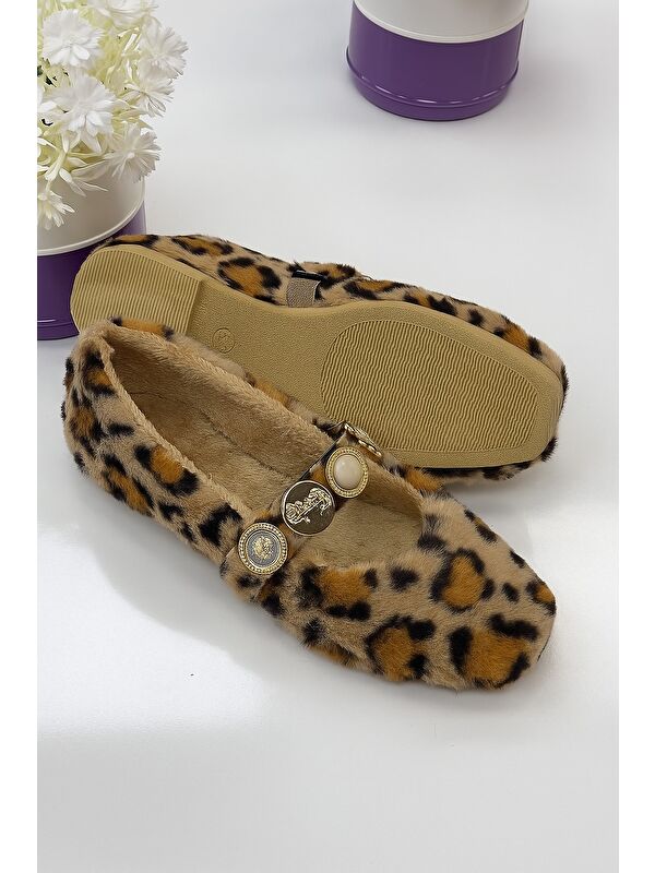 ZERA HOME Kadın Ev Babeti Kışlık İçi Yünlü Ev Ayakkabısı Panduf - Görsel 4