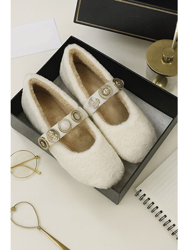 ZERA HOME Kadın Ev Babeti Kışlık İçi Yünlü Ev Ayakkabısı Panduf - Görsel 2