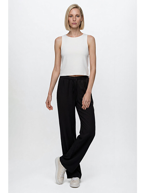 Wrangler Yumuşak Dokulu Wide Leg Cepli Esnek Pantolon