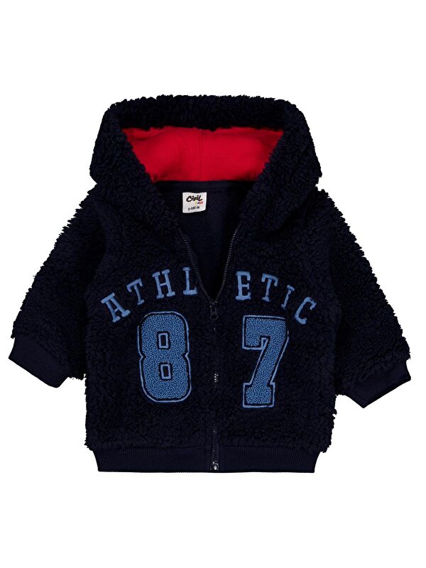Civil Baby Kuzu Athletic Nakışlı 6-18 Ay Hırka - Lacivert 6-9 Ay