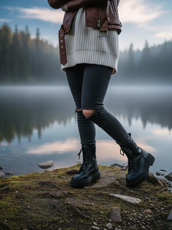 Kadın Olivia Postal Kalın Taban Bot - Görsel 3