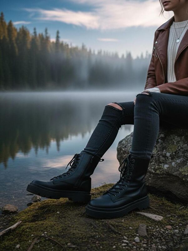 Kadın Olivia Postal Kalın Taban Bot - Görsel 4