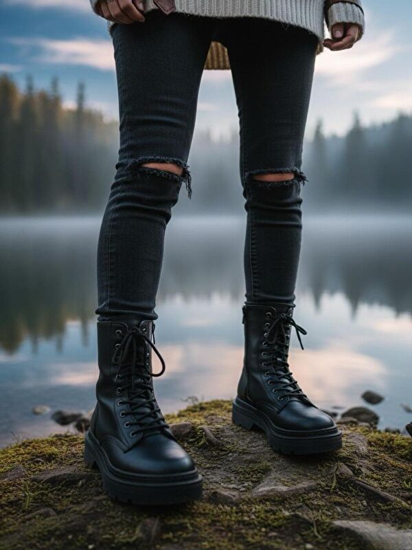 Kadın Olivia Postal Kalın Taban Bot - Görsel 5