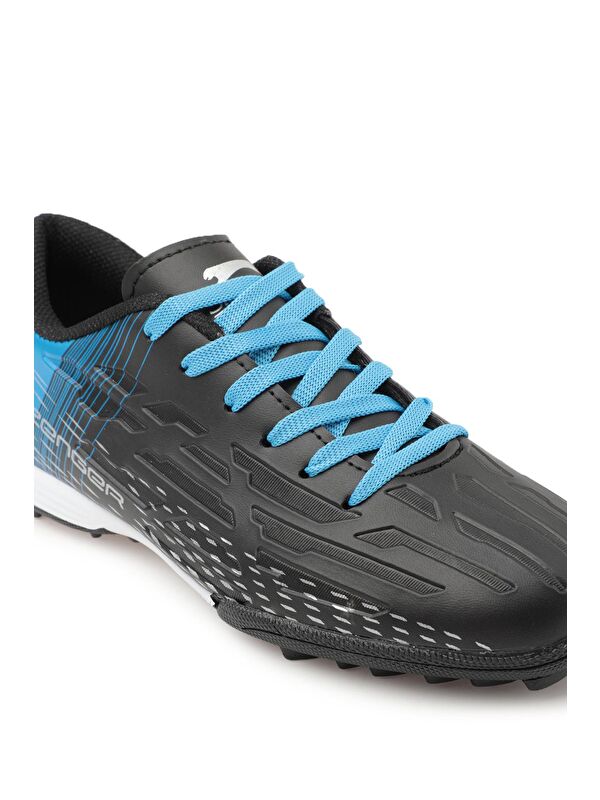 SCORE I HS Futbol Erkek Çocuk Halı Saha Ayakkabı Siyah / Saks Mavi - Görsel 5