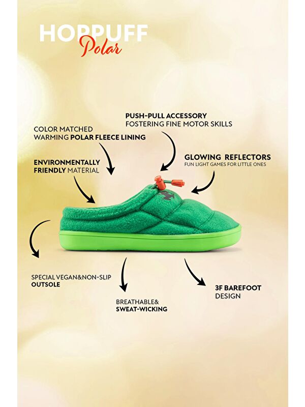 Hoppuff Polar Yeşil Barefoot Çocuk Ayakkabı - Görsel 3