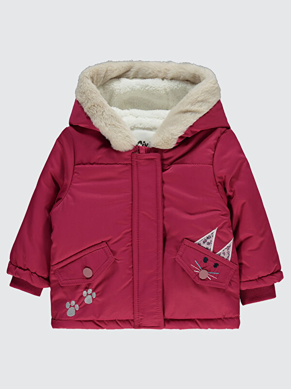 Civil Baby Kız Bebek Mont 6-18 Ay Vişne