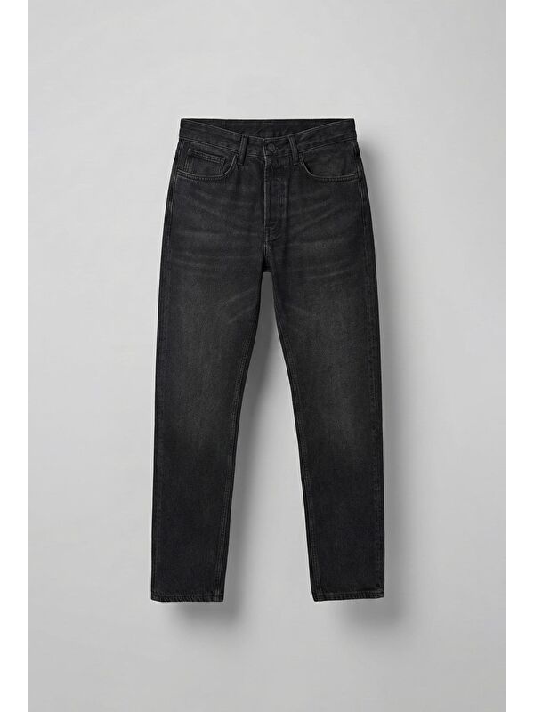 Abluka Online Erkek Relaxed Straight Fit Basic Jean Siyah
