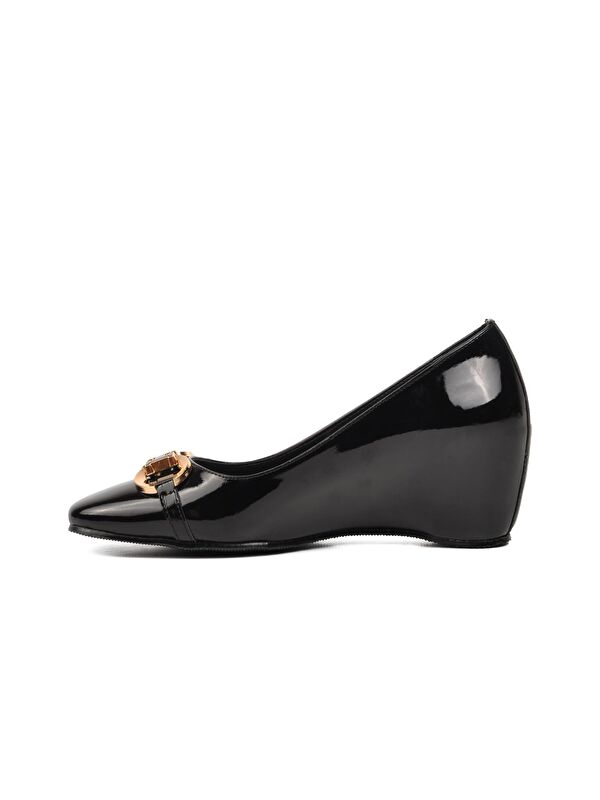 Siyah Kadın Dolgu Topuk Klasik Ayakkabı 312078 - Görsel 3