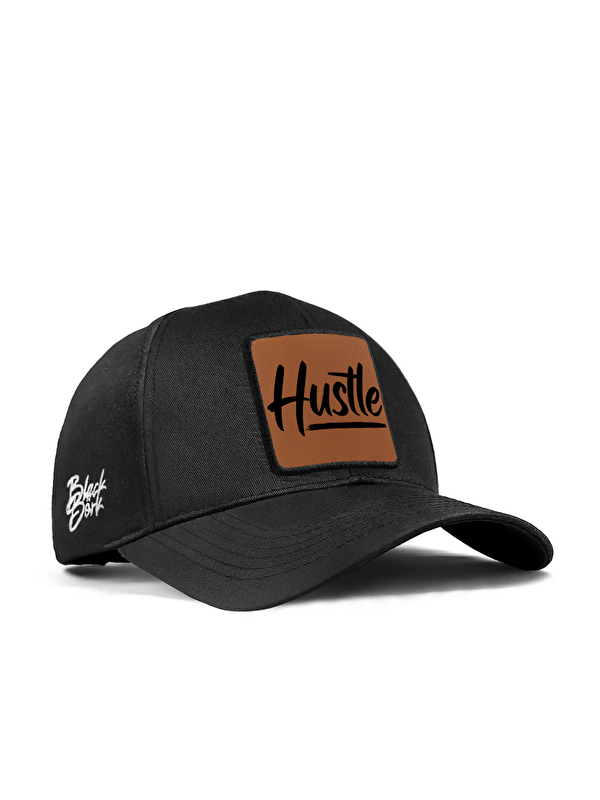 BlackBörk Hustle Logolu Siyah Six Beyzbol Şapka