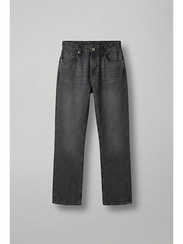 Abluka Online Erkek Baggy Fit Jean Pantolon Siyah