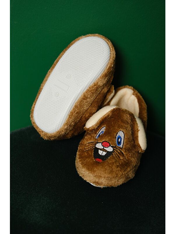 Mino Kulakcıklı Kaydırmaz Kreş Ev Okul Ayakkabısı Unisex Bebek Çocuk Panduf - Görsel 3