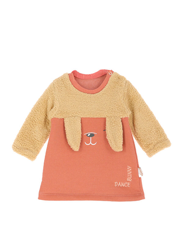 Modanino Kız Bebek Pelüş Elbise 6-12Ay 12474