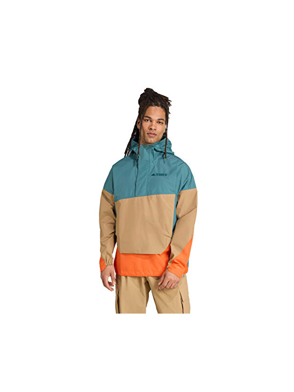 Adidas Terrex Xpl 2.5L Anorak Erkek Kanguru Yağmurluk Ceket JL9753 Renkli