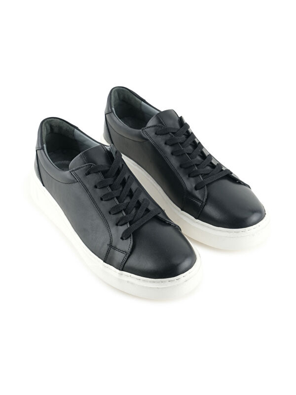 Erkek İç Dış Hakiki Deri Ortopedik Rahat Taban Bağcıklı Ayarlanabilir Günlük Spor Ayakkabı - Görsel 4