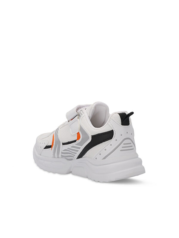 KENDALL Unisex Çocuk Cırt Cırtlı Beyaz / Turuncu Günlük Spor Ayakkabısı - Görsel 4