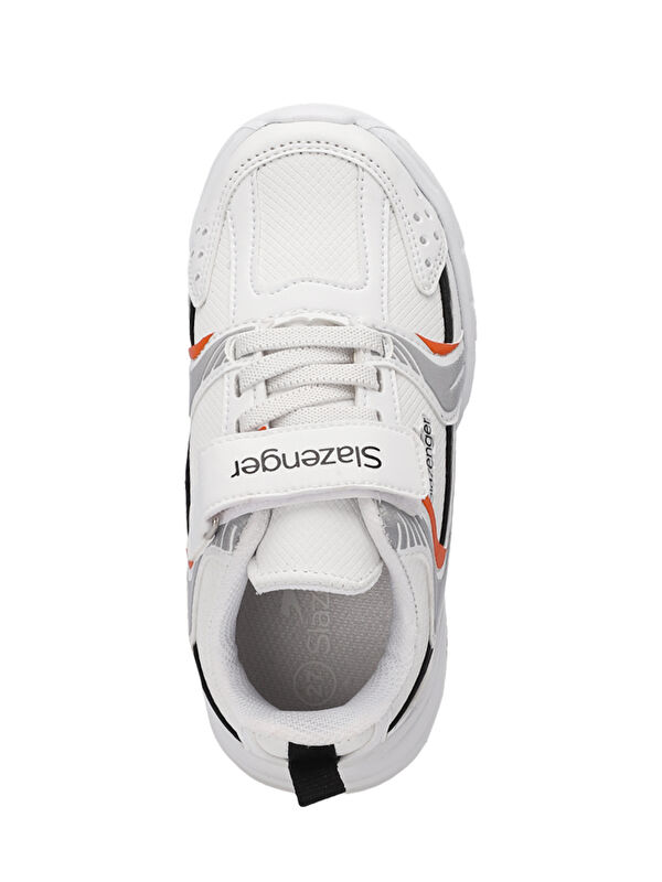 KENDALL Unisex Çocuk Cırt Cırtlı Beyaz / Turuncu Günlük Spor Ayakkabısı - Görsel 6