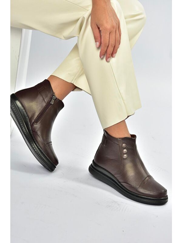 Kahverengi Kadın Bot V555070403 - Görsel 4