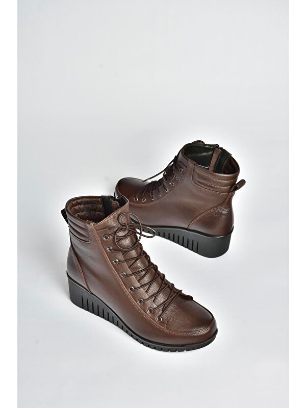 Kahverengi Kadın Bot V324245103 - Görsel 2