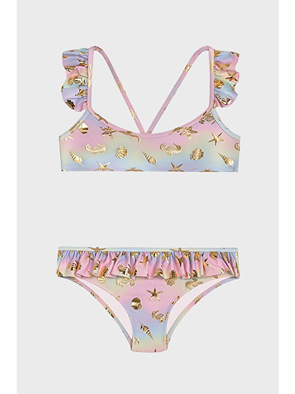 Slipstop Golden Desenli UPF 50+ Korumalı Çabuk Kuruyan Bikini SB2514000611