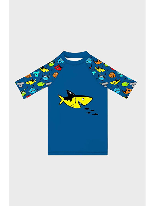 Slipstop Aquatic Desenli Kolay Kuruyan Uv Korumalı T Shirt ST2531000001