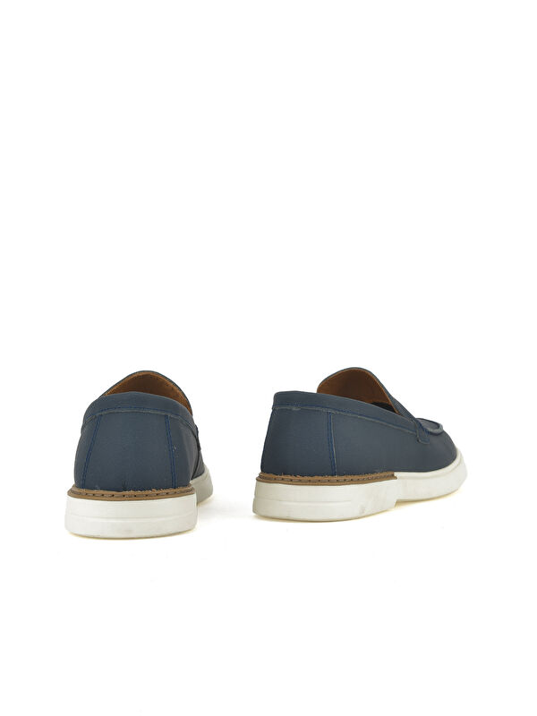 Erkek Hakiki Deri Ayakkabı 1511007ZB04 Lacivert - Görsel 4