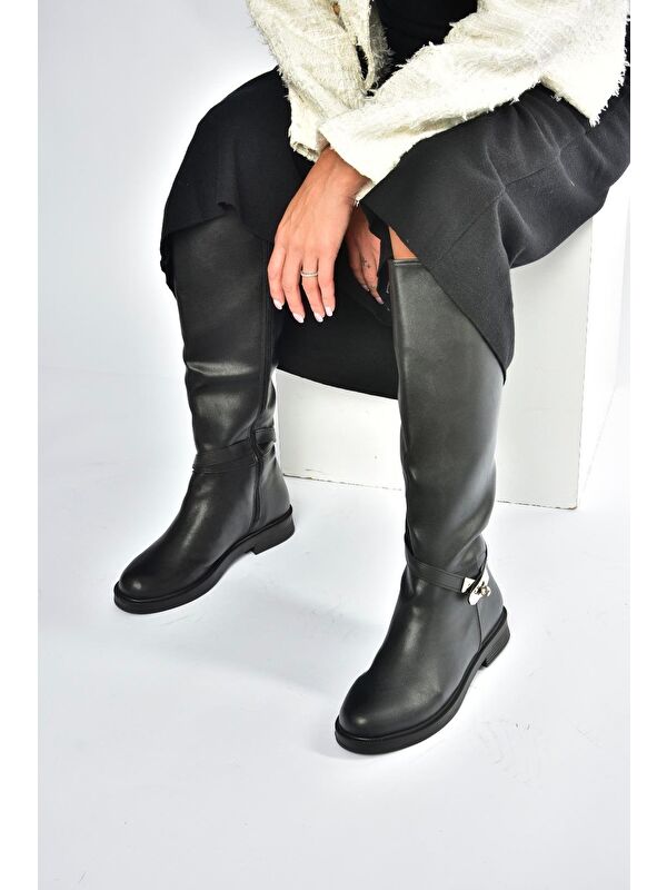 Siyah Kadın Çizme V726717109 - Görsel 4
