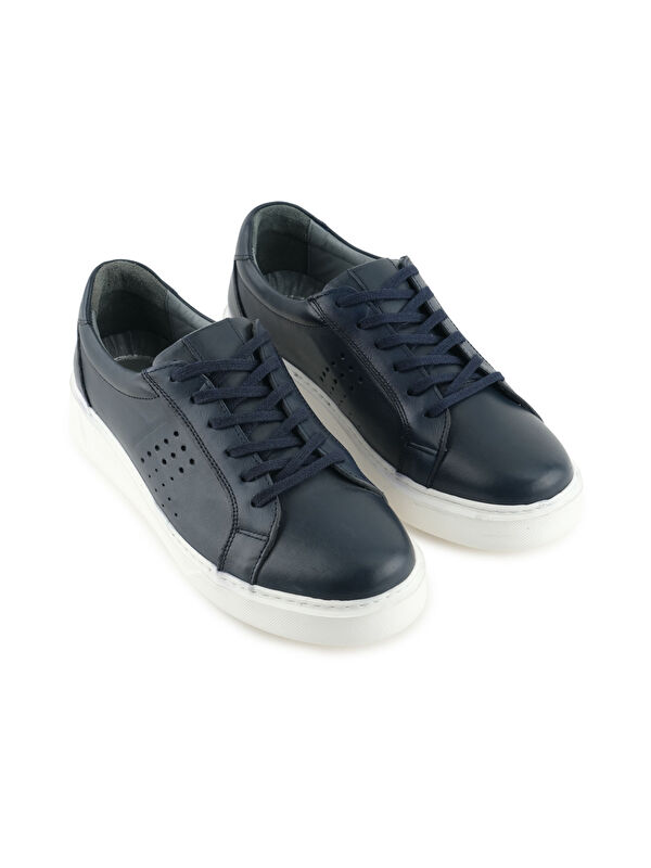 Erkek İç Dış Hakiki Deri Ortopedik Rahat Taban Bağcıklı Ayarlanabilir Günlük Spor Ayakkabı - Görsel 4